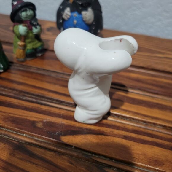 Lot Of 8 Miniature Figures Halloween Village Mini graveyard Skeleton Ghost Witch - Picture 11 of 16